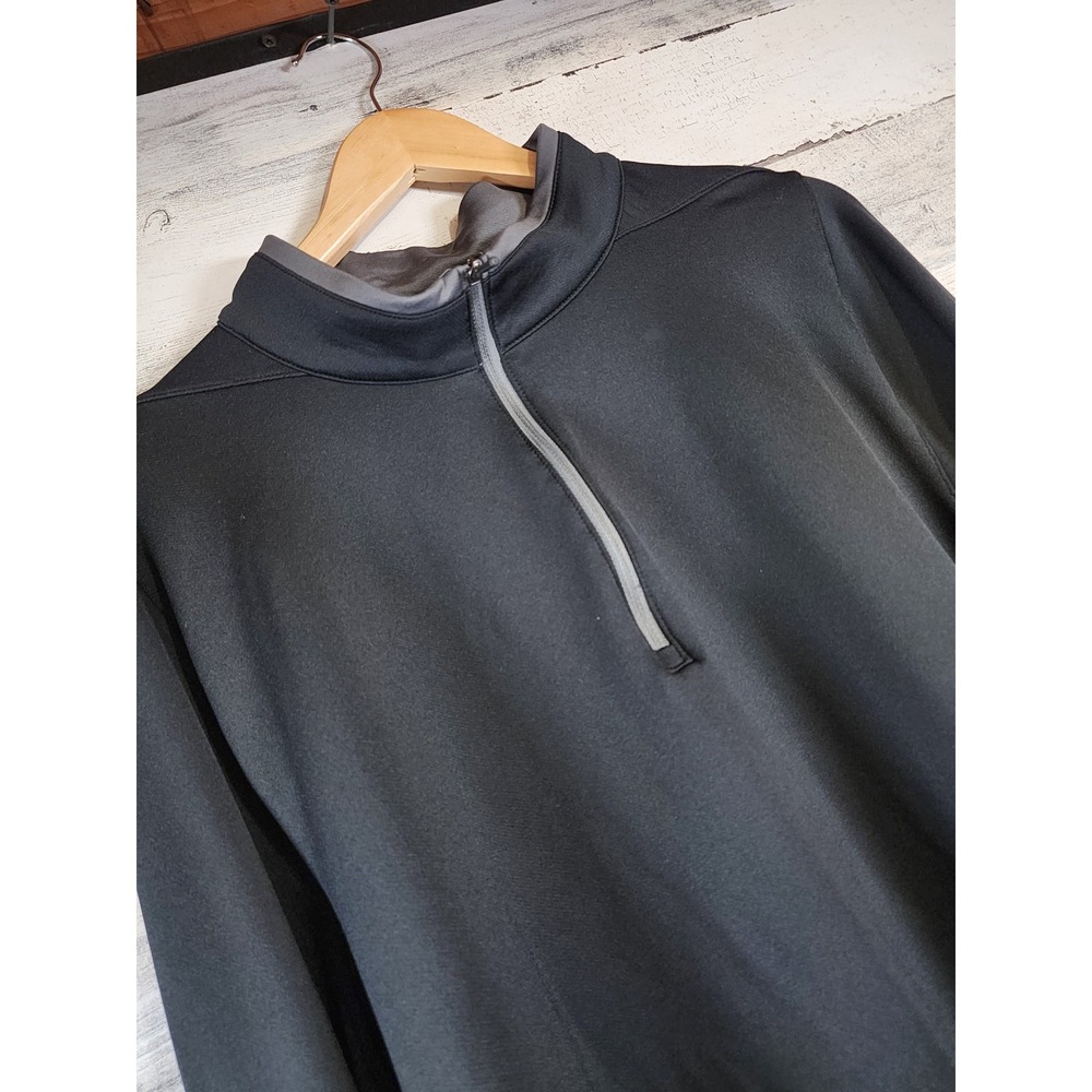 Nike Pullover Quarter Zip Mens XXL Black Swoosh Logo Activewear Athletic
